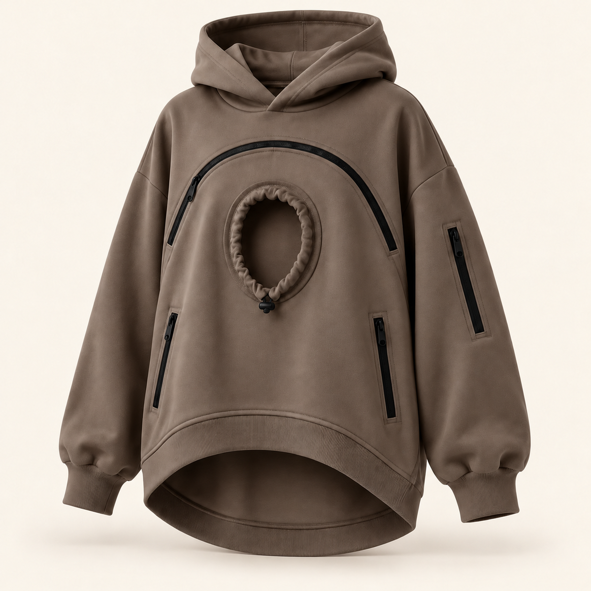 Sudadera canguro para mascotas Nidú topo