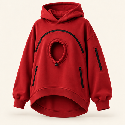 Sudadera canguro para mascotas Nidú roja