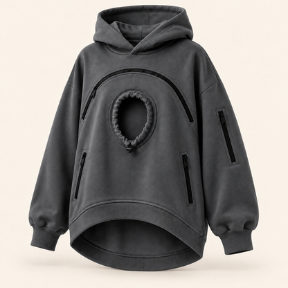 Sudadera canguro para mascotas Nidú gris