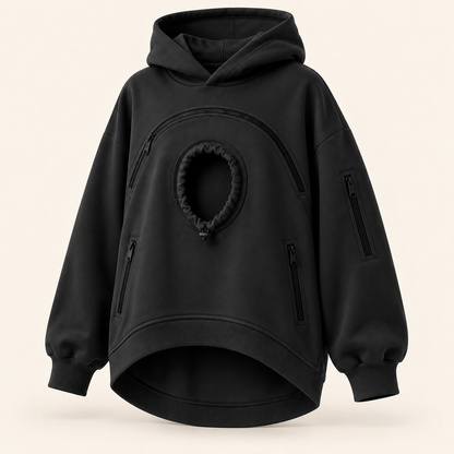 Sudadera canguro para mascotas Nidú negra