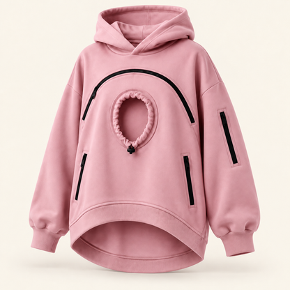 Sudadera canguro para mascotas Nidú rosa