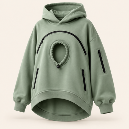 Sudadera canguro para mascotas Nidú salvia